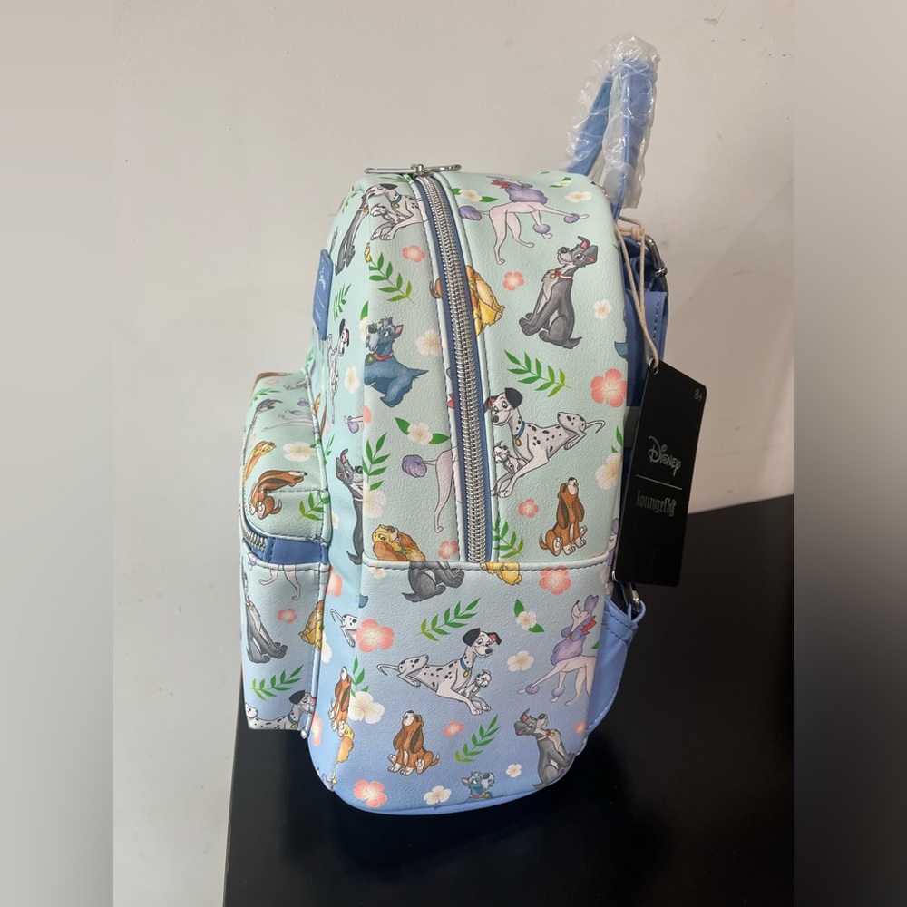 Loungefly Disney Dogs Floral Mini Backpack - Picture 6 of 8